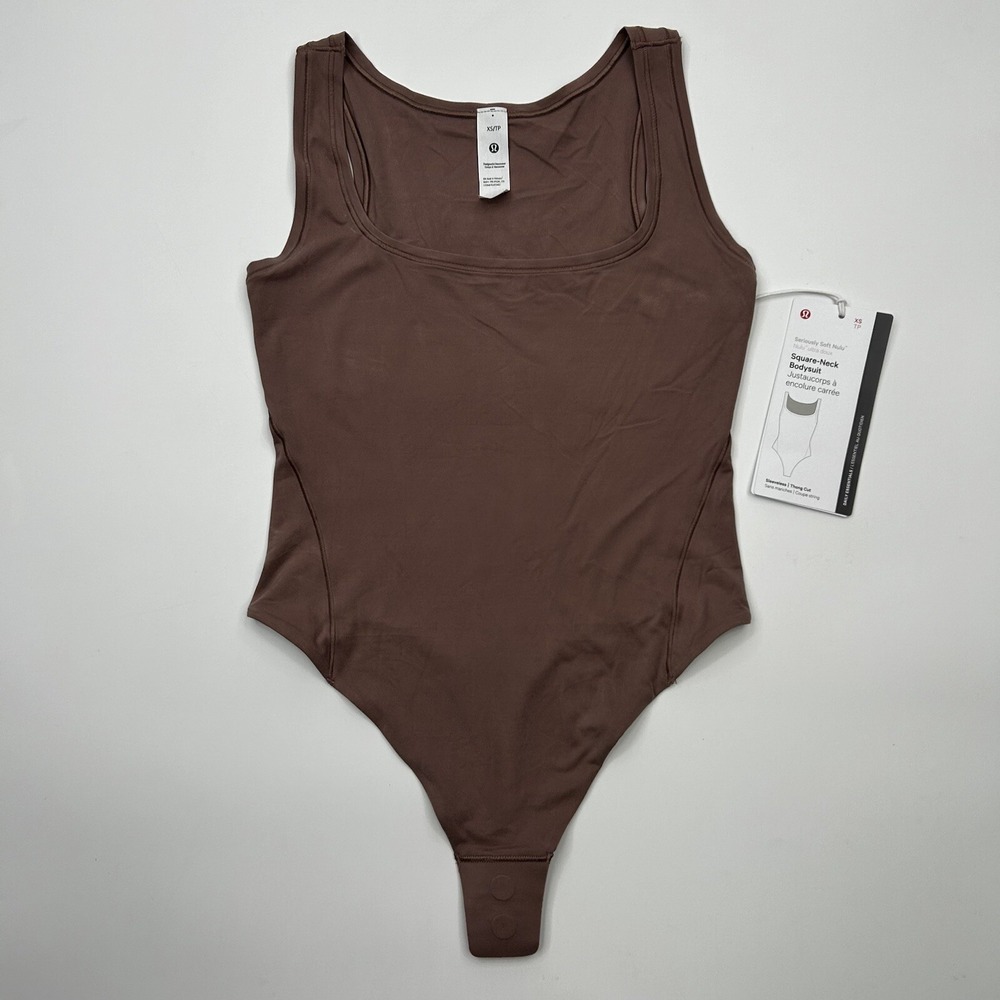 Lululemon XS Wundermost Nulu Square-Neck Sleeveless Bodysuit TWRS Twilight Rose